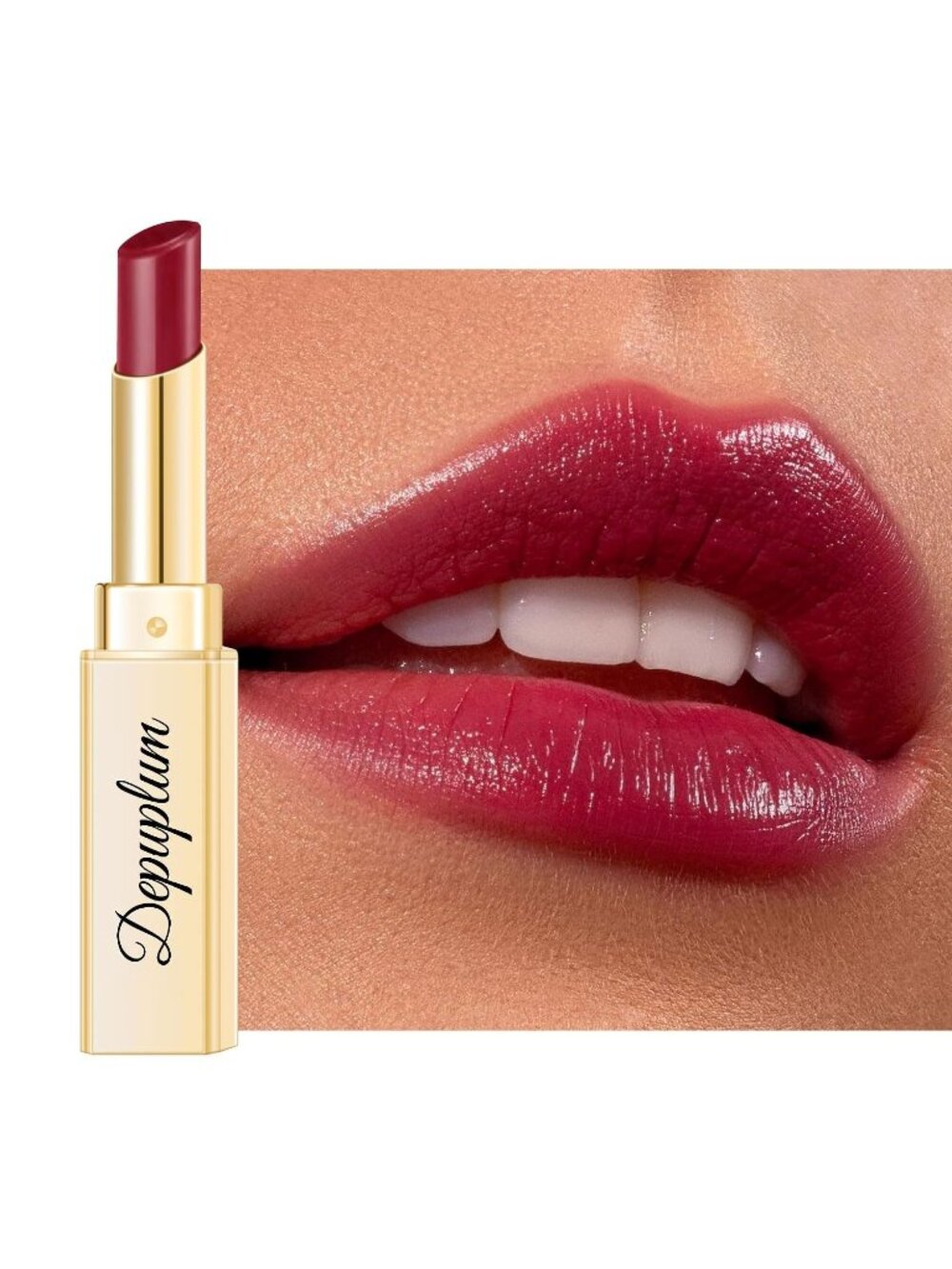 Women's DM68 Oxblood Red Glow Reviver Moisture Lip Gloss Creamy Tinted Lip Balm